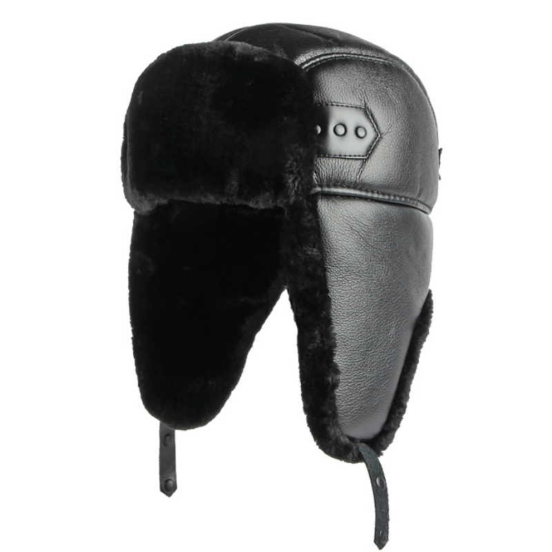 Trapper Hat Ear Flap - HT4002 جديد بو الجلود الروسية قبعة