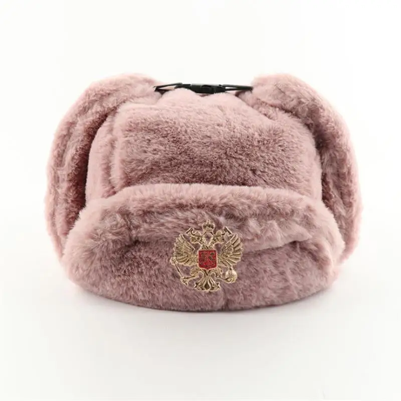 Trapper Hat Ear Flap - السوفياتي شارة Ushanka الرجال والنساء Bomber