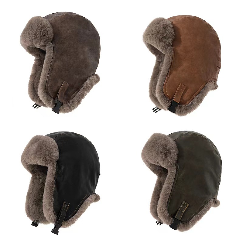 قبعة شتوية رجالية من الجلد بتص - مراجعة Trapper Hat Ear Flap وسعره